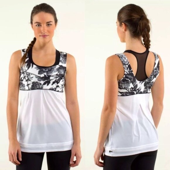lululemon athletica Tops - LULULEMON Tame Me Brisk Bloom yoga/running tank 6